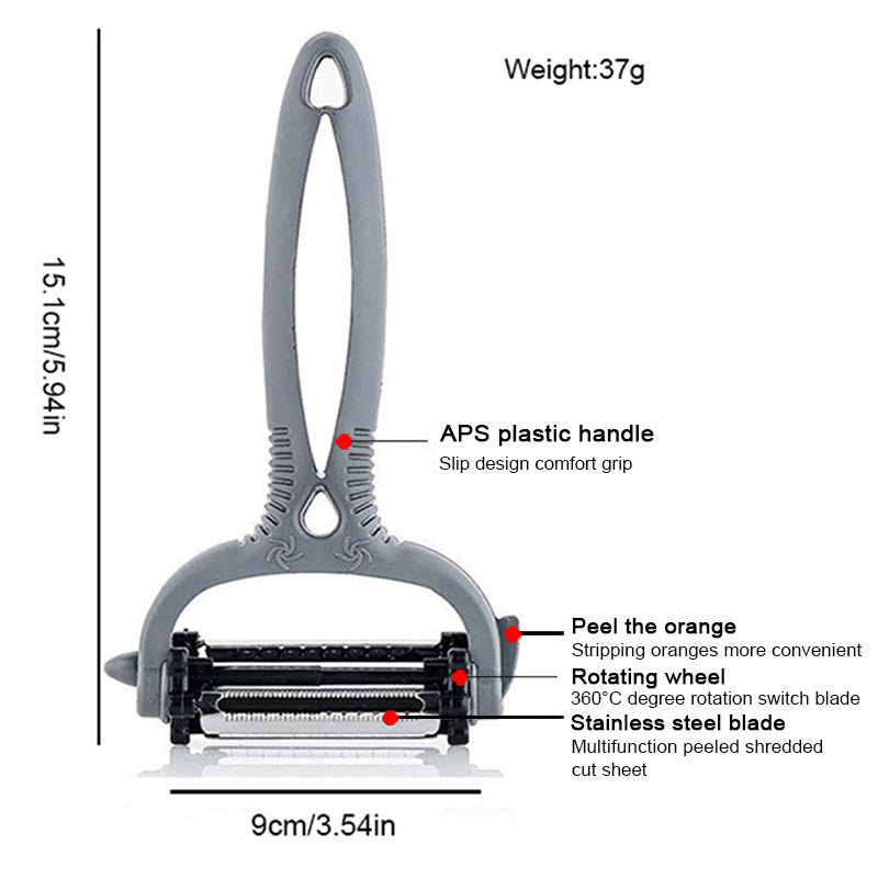 3-in-1 Rotating Vegetable Peeler and Slicer Tool by HitMyNeed