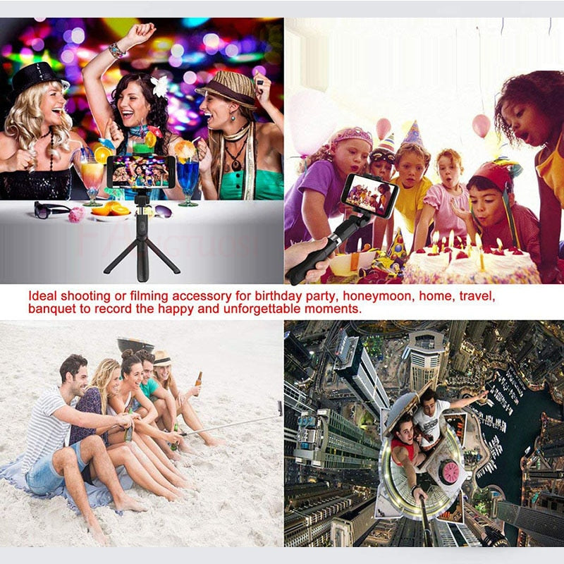 3-in-1 Selfie Stick Tripod with Bluetooth Remote by HitMyNeed
