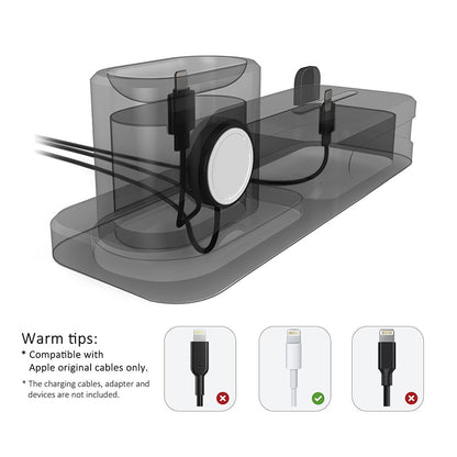 3-in-1 Silicone Charging Dock for iPhone, Watch & AirPods by HitMyNeed