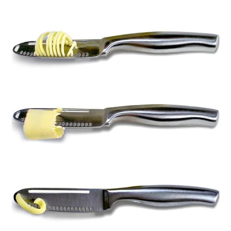 3-in-1 Stainless Steel Butter & Cheese Spreader Knife by HitMyNeed