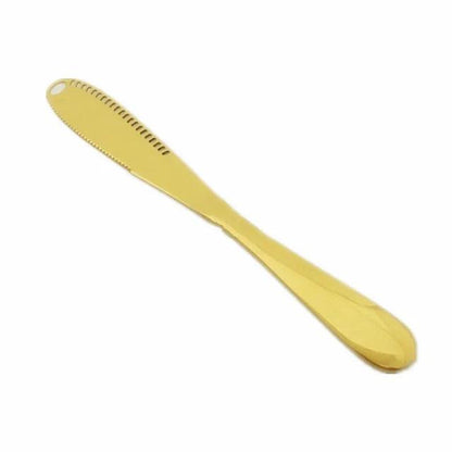 3-in-1 Stainless Steel Butter & Cheese Spreader Knife gold by HitMyNeed