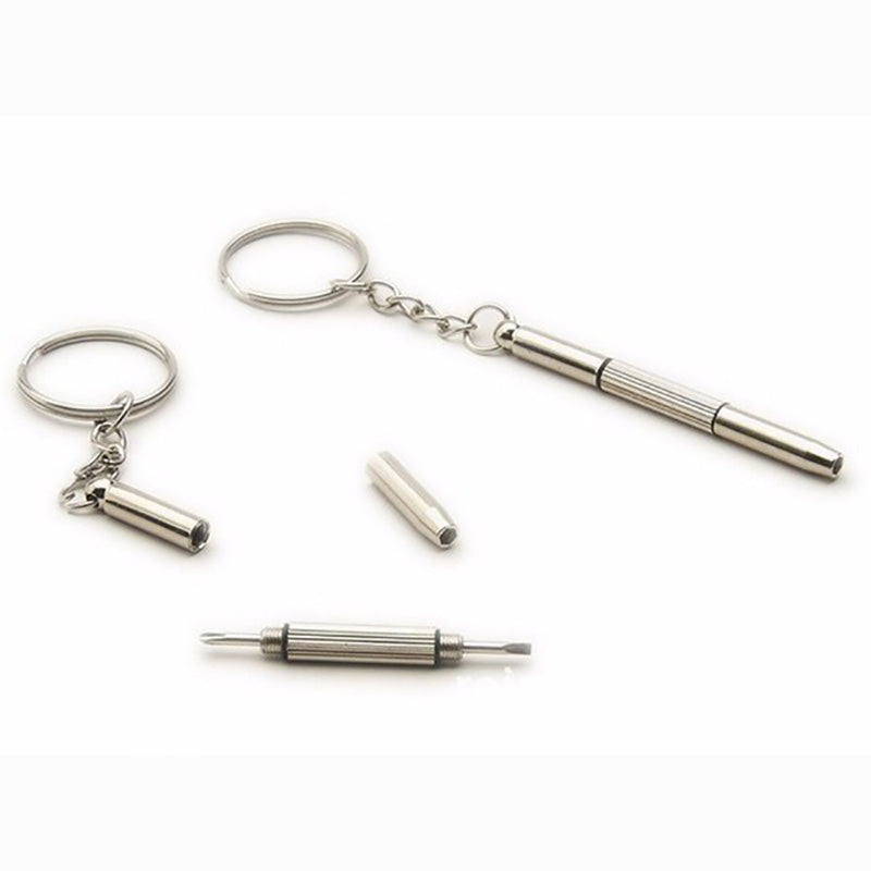 3-in-1 Stainless Steel Eyeglass Screwdriver Keychain by HitMyNeed
