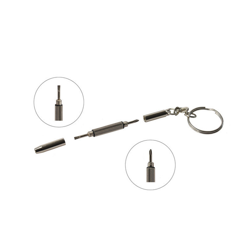 3-in-1 Stainless Steel Eyeglass Screwdriver Keychain by HitMyNeed