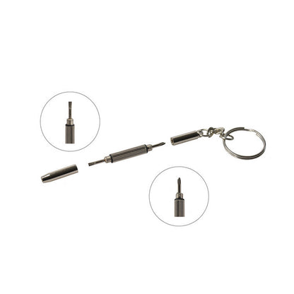3-in-1 Stainless Steel Eyeglass Screwdriver Keychain by HitMyNeed