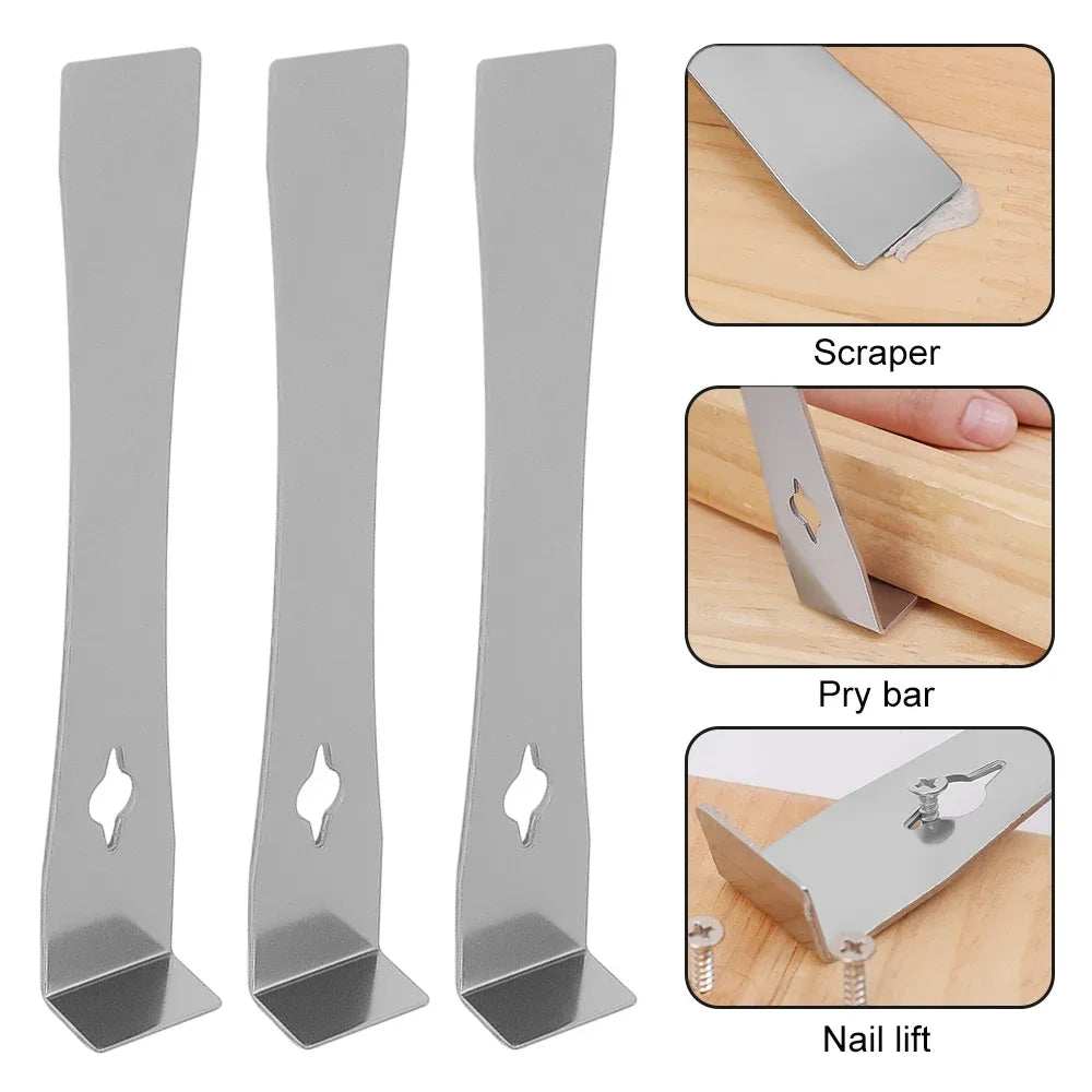 3 in 1 Stainless Steel Flat Pry Bar & Wood Scraper by HitMyNeed