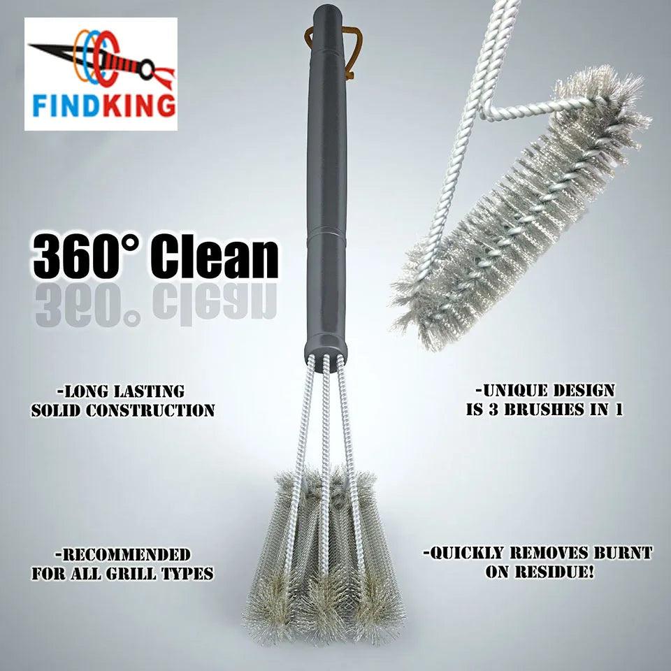 3-in-1 Stainless Steel Grill Cleaning Brush by HitMyNeed