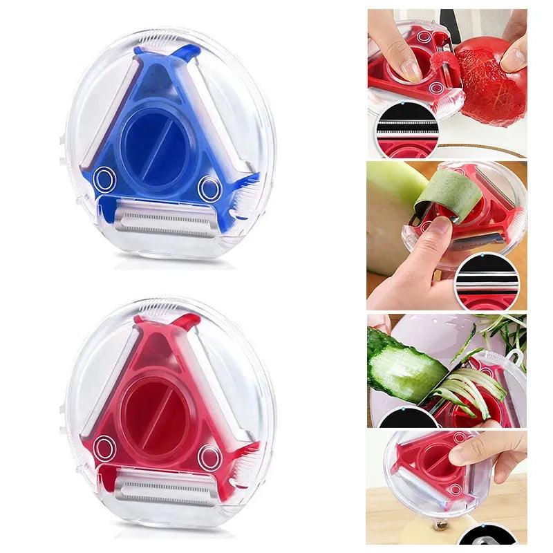 3-in-1 Stainless Steel Magic Trio Peeler Set by HitMyNeed