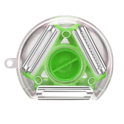 3-in-1 Stainless Steel Magic Trio Peeler Set green by HitMyNeed