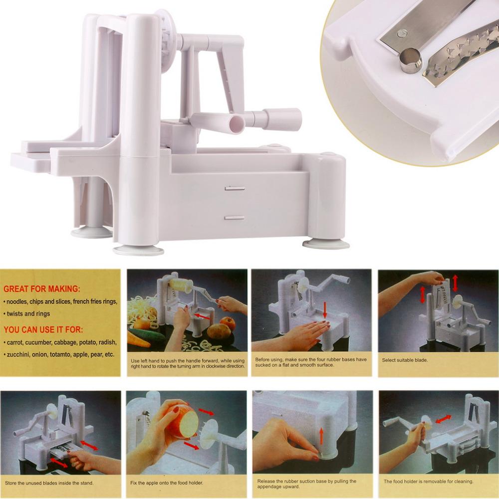 3-in-1 Tri-Blade Vegetable Slicer and Spiralizer by HitMyNeed