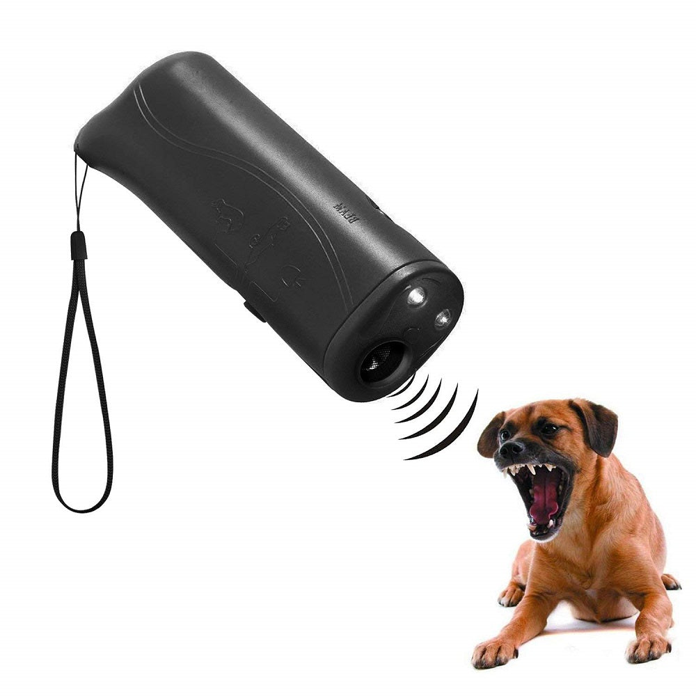 3-in-1 Ultrasonic Dog Anti-Bark & Training Device black by HitMyNeed