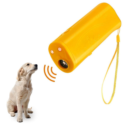 3-in-1 Ultrasonic Dog Anti-Bark & Training Device yellow by HitMyNeed