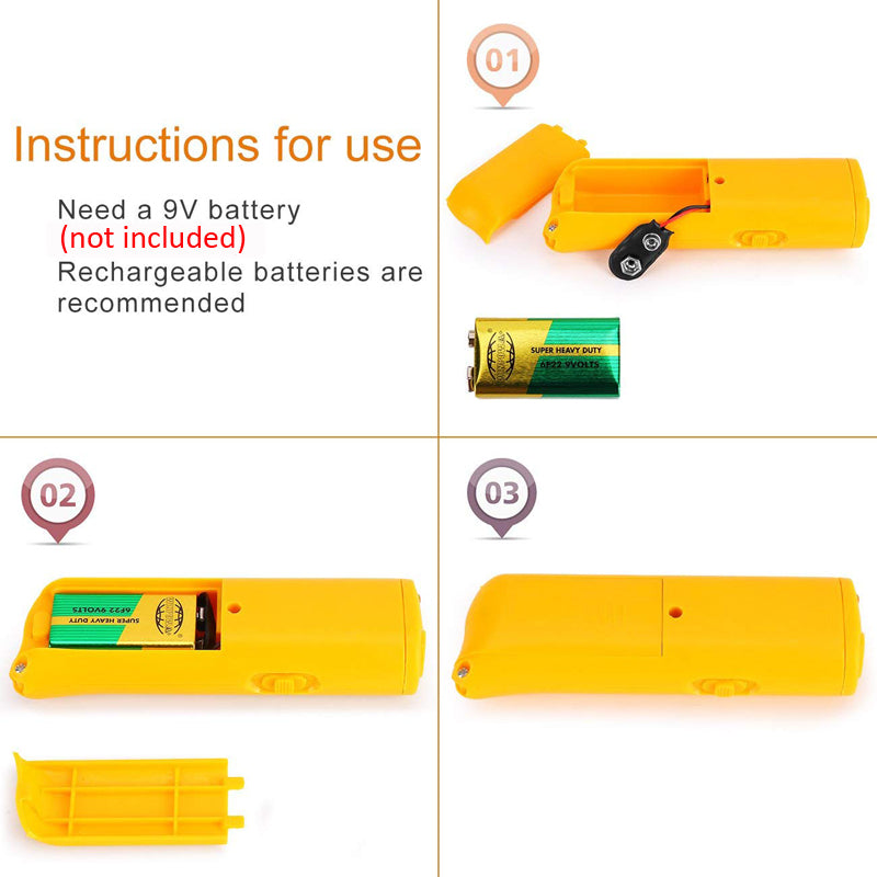 3 in 1 Ultrasonic Dog Repeller with LED Light by HitMyNeed