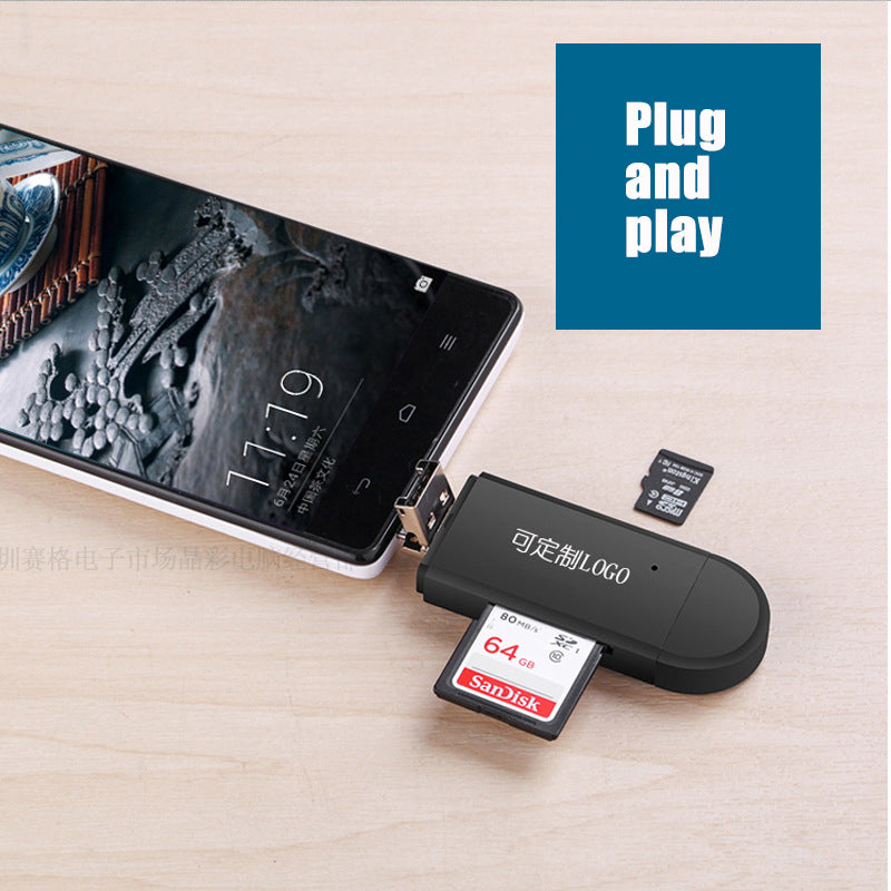 3-in-1 USB Type-C OTG Card Reader and Adapter by HitMyNeed