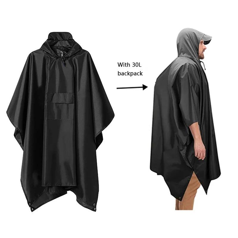 3-in-1 Waterproof Military Outdoor Rain Poncho by HitMyNeed