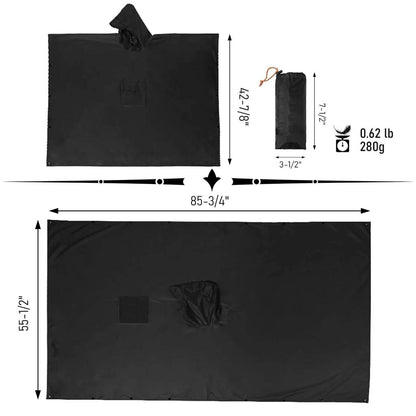 3-in-1 Waterproof Military Outdoor Rain Poncho by HitMyNeed