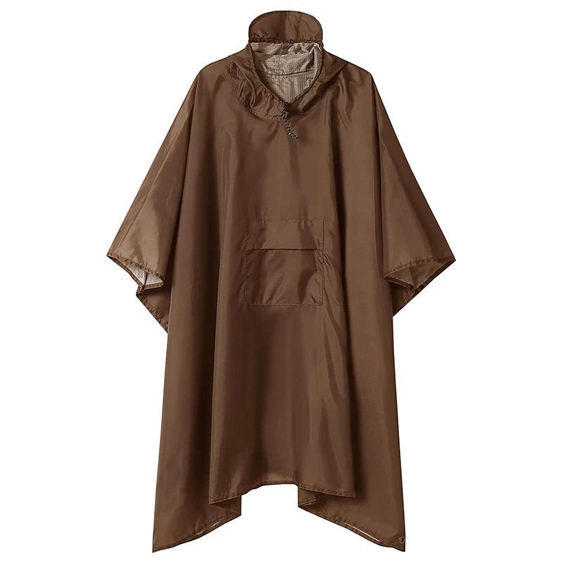3-in-1 Waterproof Military Outdoor Rain Poncho 3-in-1-brown by HitMyNeed