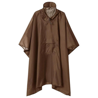 3-in-1 Waterproof Military Outdoor Rain Poncho 3-in-1-brown by HitMyNeed