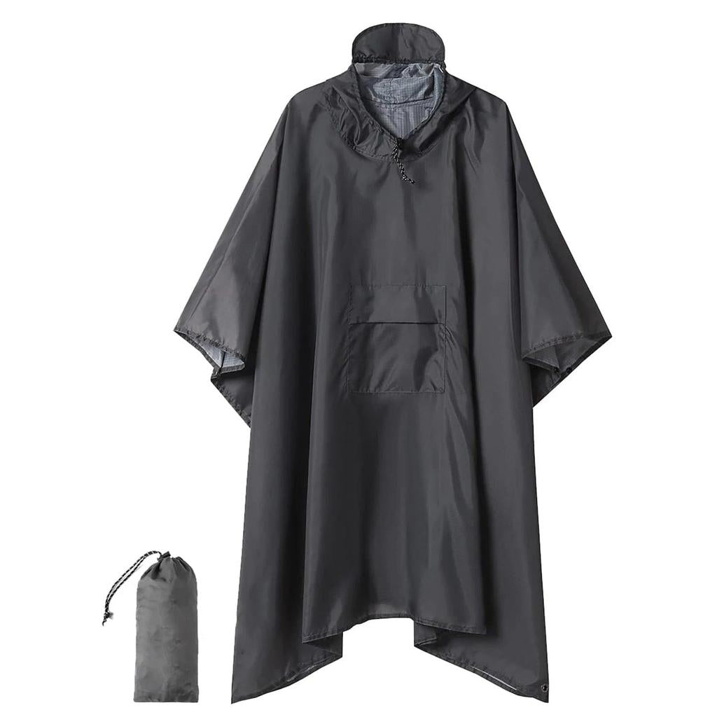 3-in-1 Waterproof Military Outdoor Rain Poncho 3-in-1-gray by HitMyNeed
