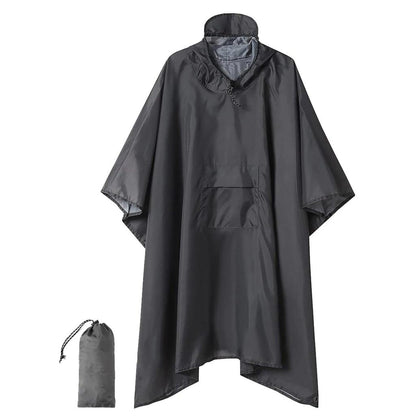 3-in-1 Waterproof Military Outdoor Rain Poncho 3-in-1-gray by HitMyNeed