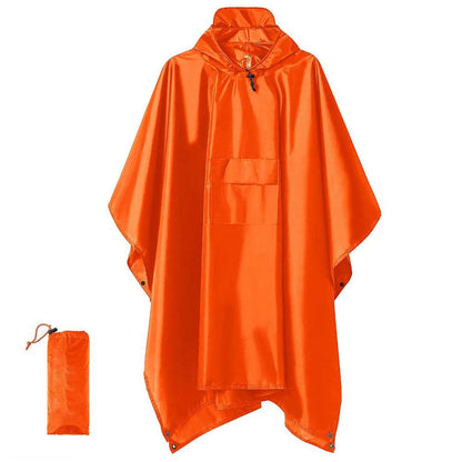 3-in-1 Waterproof Military Outdoor Rain Poncho 3-in-1-orange by HitMyNeed