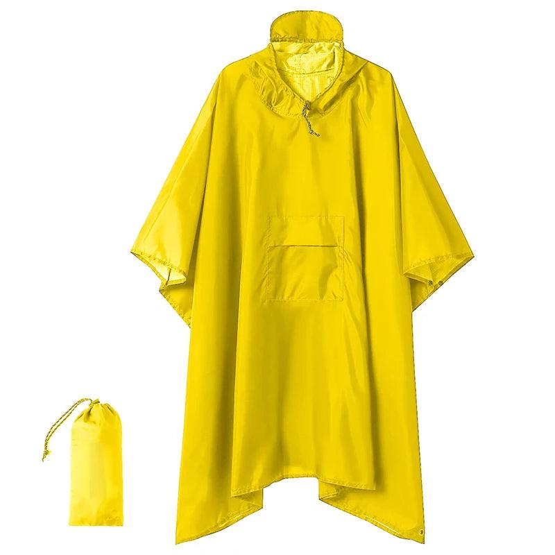 3-in-1 Waterproof Military Outdoor Rain Poncho 3-in-1-yellow by HitMyNeed