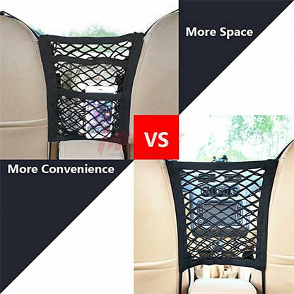 3-Layer Car Seat Organizer Mesh Net Bag by HitMyNeed