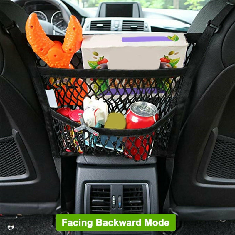 3-Layer Car Seat Organizer Mesh Net Bag by HitMyNeed