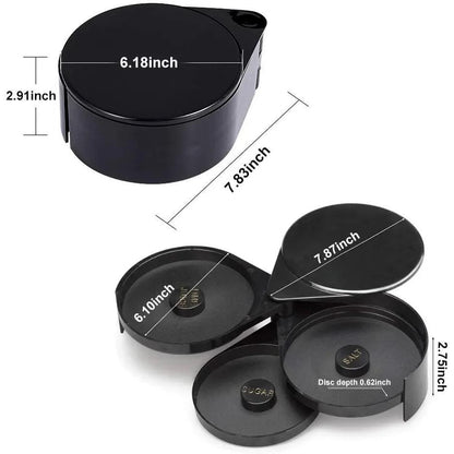 3-Layer Cocktail Rimmer & Seasoning Box, Black ABS by HitMyNeed