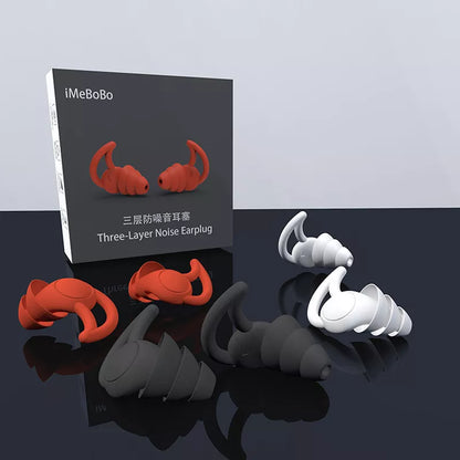 3-Layer Reusable Earplugs for Sleep, Work & Travel by HitMyNeed
