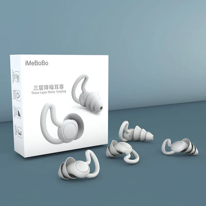 3-Layer Reusable Earplugs for Sleep, Work & Travel by HitMyNeed