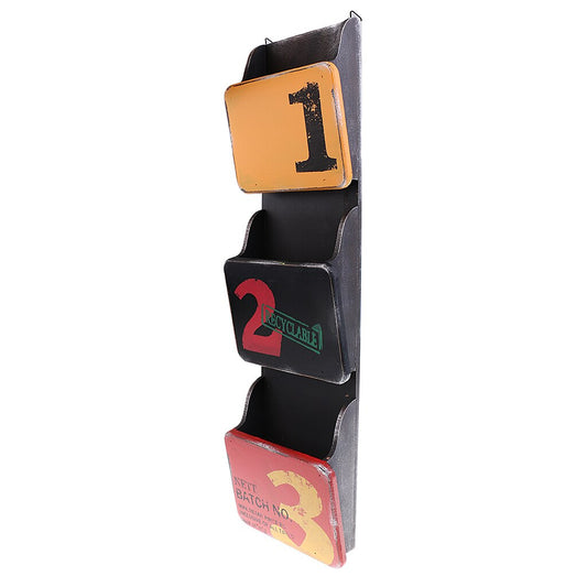 3-Layer Wood Wall Mail Organizer Rack by HitMyNeed