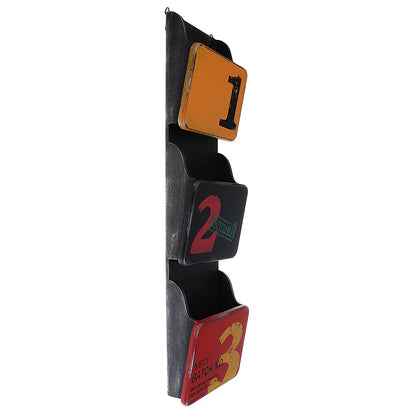 3-Layer Wood Wall Mail Organizer Rack by HitMyNeed