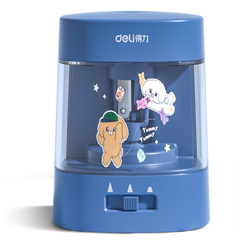 3-Mode Automatic Electric Pencil Sharpener dark-blue by HitMyNeed