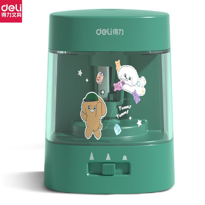 3-Mode Automatic Electric Pencil Sharpener dark-green by HitMyNeed