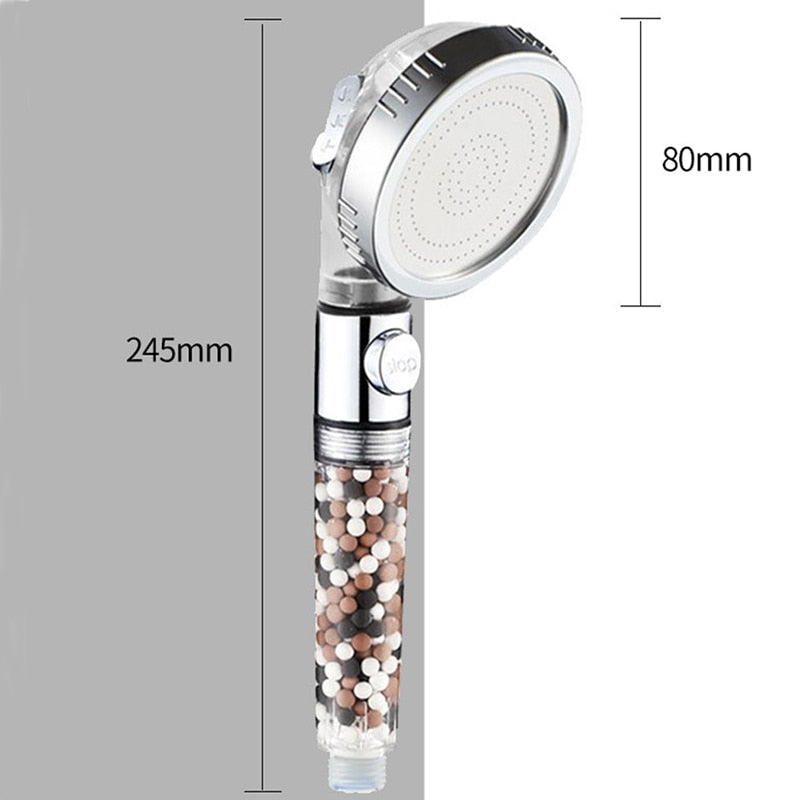 3-Mode Shower Head Filter with Mineral Beads by HitMyNeed