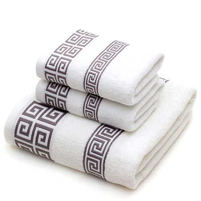 3-Pack Cotton Bath Towel & Face Towel Set white by HitMyNeed