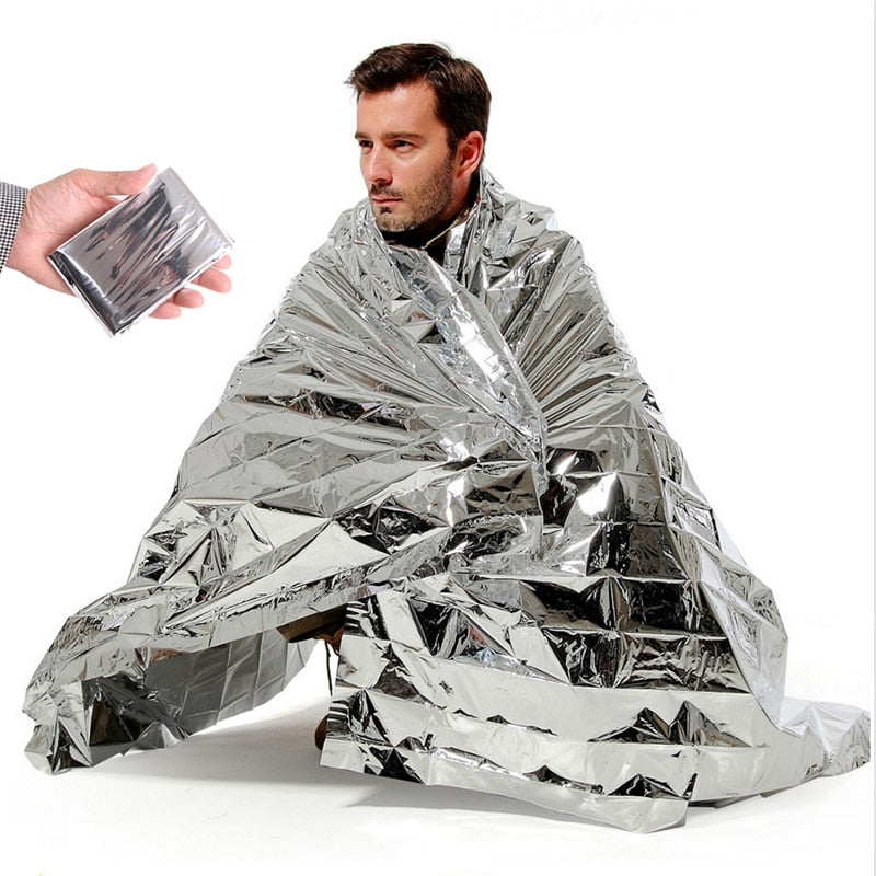 3-Pack Emergency Thermal Blankets for Outdoor Survival by HitMyNeed