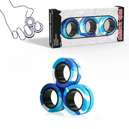 3-Pack Magnetic Fidget Rings for Stress & Focus by HitMyNeed