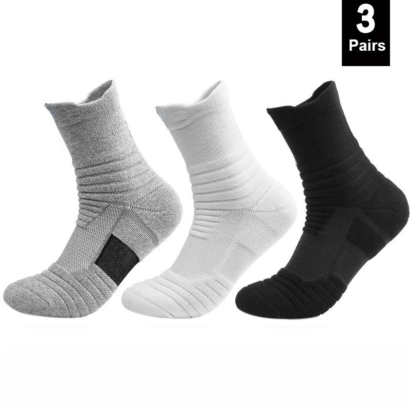 3 Pairs Unisex Anti-Slip Sports Socks EU 39-45 3pairs-long-mixed by HitMyNeed