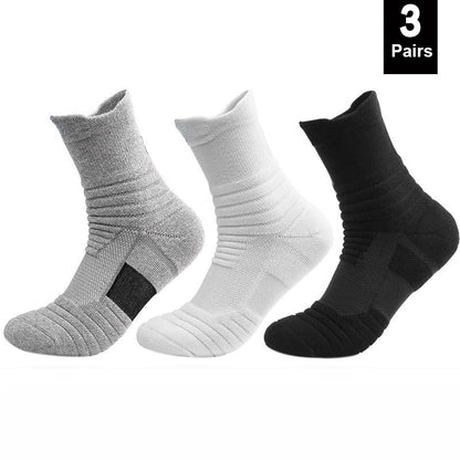 3 Pairs Unisex Anti-Slip Sports Socks EU 39-45 3pairs-long-mixed by HitMyNeed