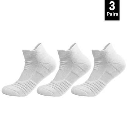 3 Pairs Unisex Anti-Slip Sports Socks EU 39-45 3pairs-short-white by HitMyNeed