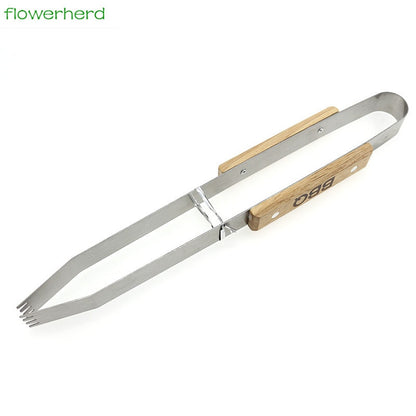 3-Piece Barbecue Grilling Utensils Set with Wood Handles by HitMyNeed