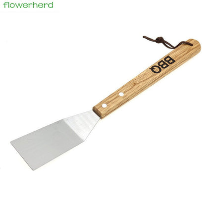3-Piece Barbecue Grilling Utensils Set with Wood Handles by HitMyNeed