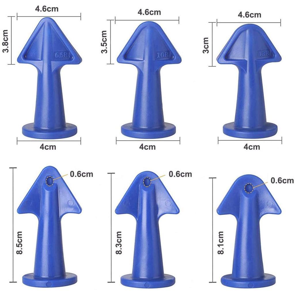 3-Piece Caulk Nozzle & Grout Finishing Tool Set by HitMyNeed