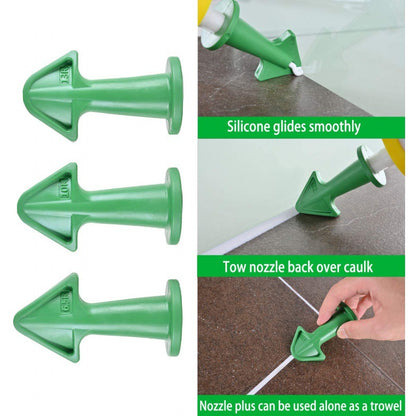 3-Piece Caulk Nozzle & Grout Finishing Tool Set by HitMyNeed
