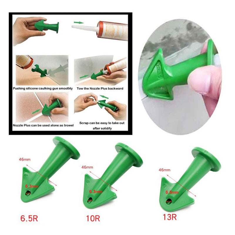 3-Piece Caulk Nozzle & Grout Finishing Tool Set by HitMyNeed