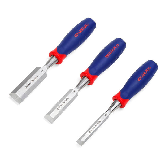 3-Piece Chrome-Vanadium Wood Carving Chisel Set by HitMyNeed