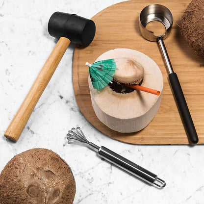 3-Piece Coconut Opening and Scraping Tool Set by HitMyNeed