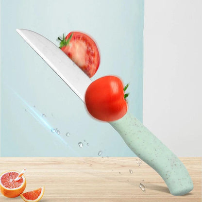 3‑Piece Stainless Steel Knife, Peeler & Board Set by HitMyNeed