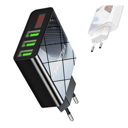 3-Port USB Fast Charger with LED Voltage Display by HitMyNeed